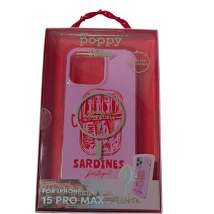 XO Poppy Vacay Pink Sardine Design iPhone 15 Pro Max Case #Lisbon